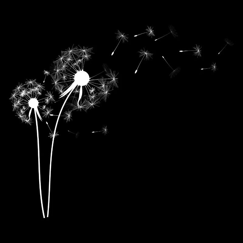 Pusteblume Flug Silhouette