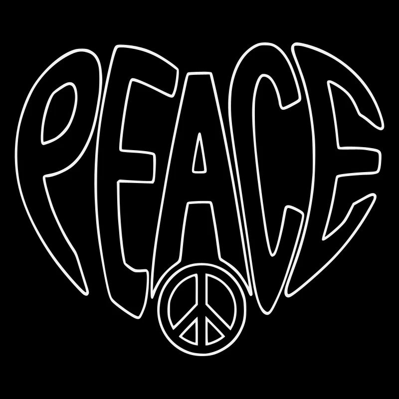 Peace Herz mit Peacezeichen