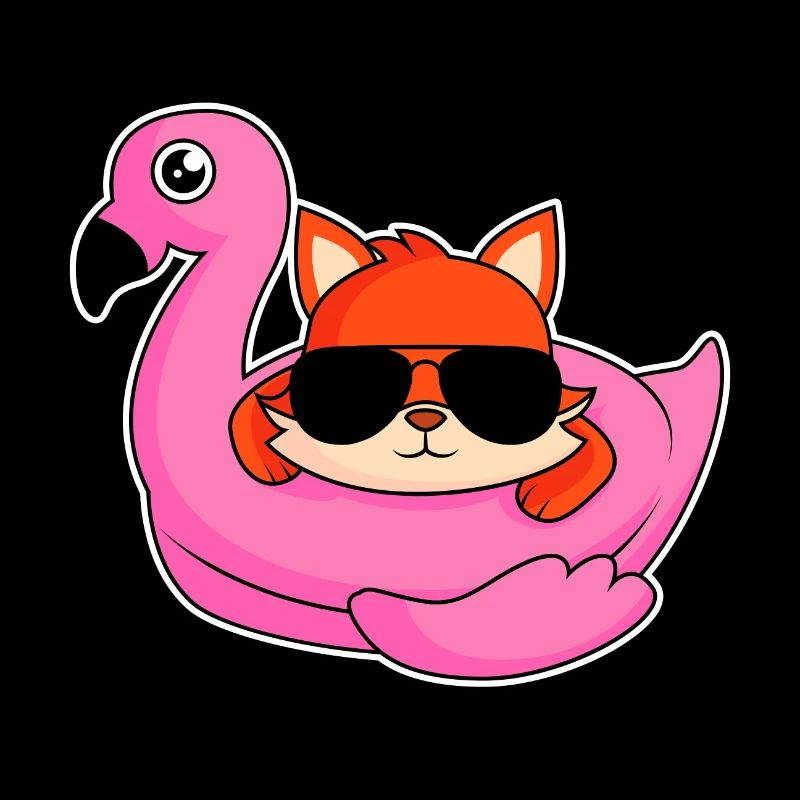 Fox in flamingo design