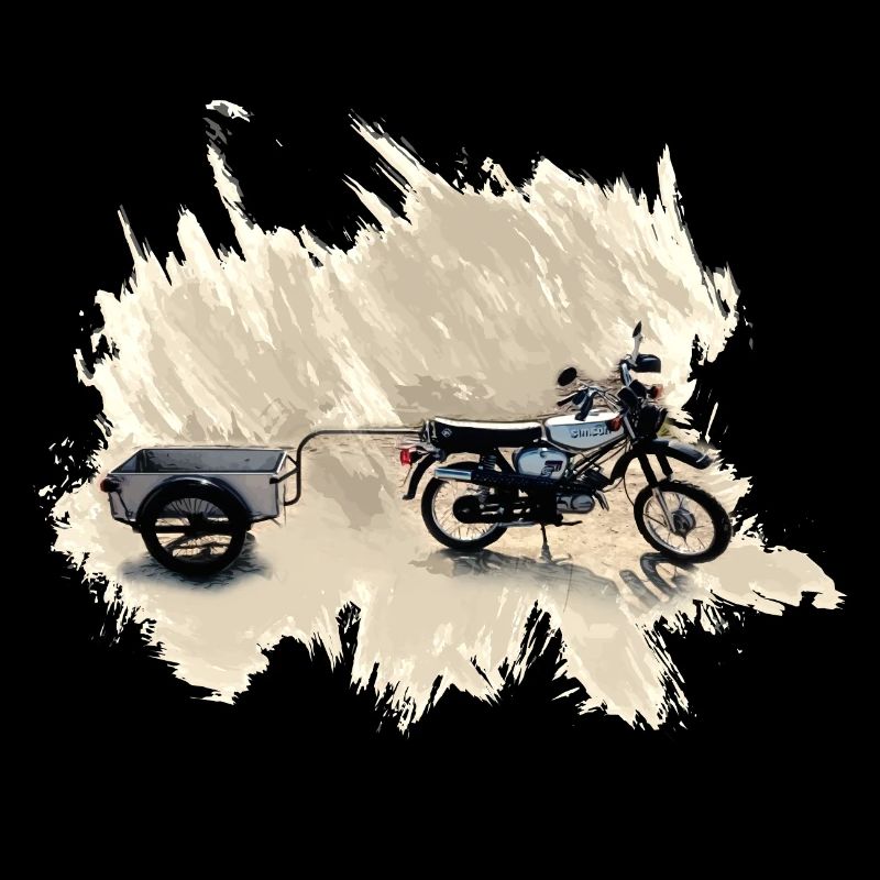 Simson S 51 Enduro avec remorque