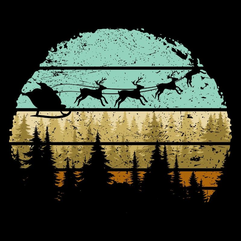 Silhouette de rayures de forêt de cerfs
