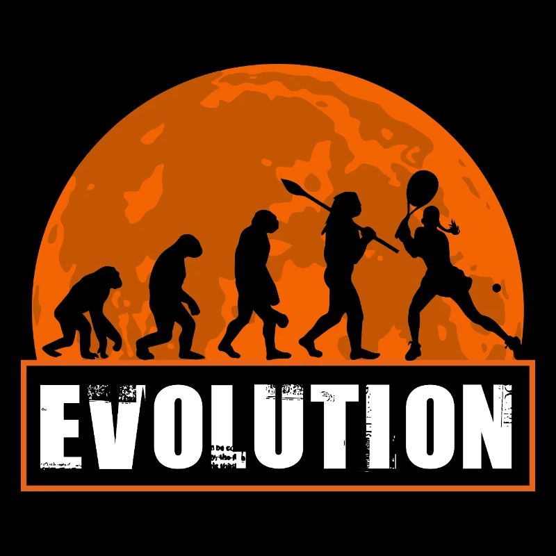 Evolution of Tennis Player Vintage Silhouette