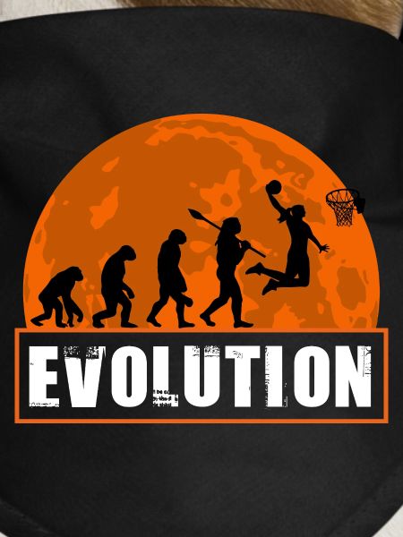 Basketball Evolution Player Dunking Silhouette