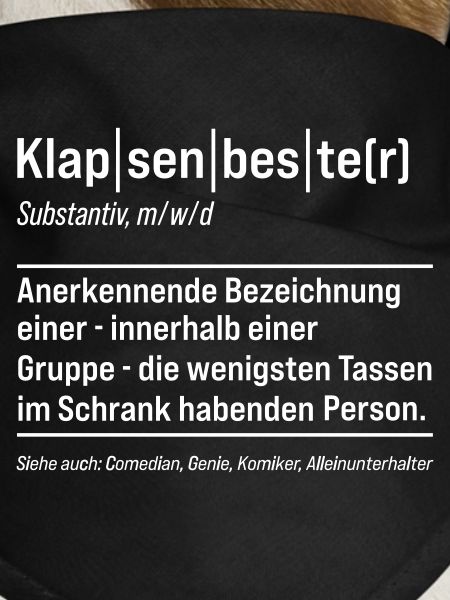 Klapenbester Definition Fun Sayings