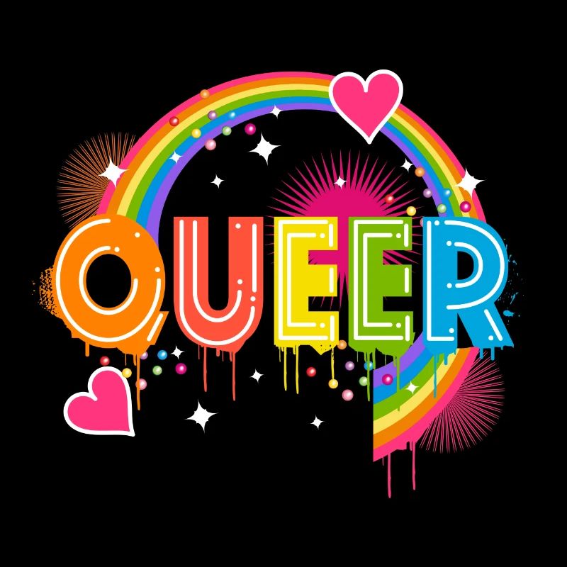 bunte Queer Typo Pride-Monat Gleiche Rechte LGBTQ