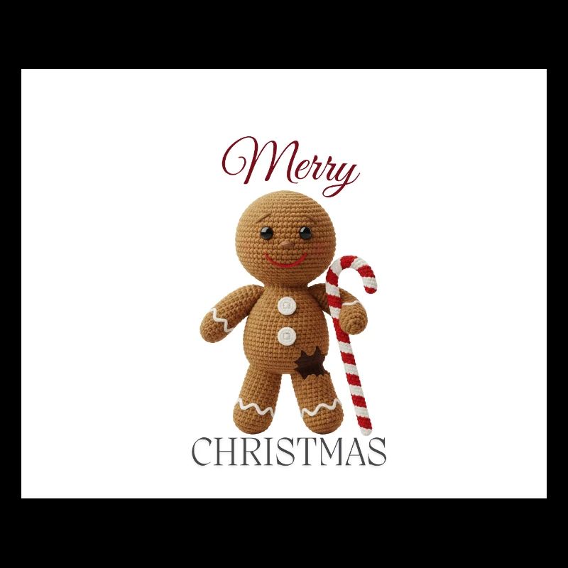 Gingerbread man with candy cane