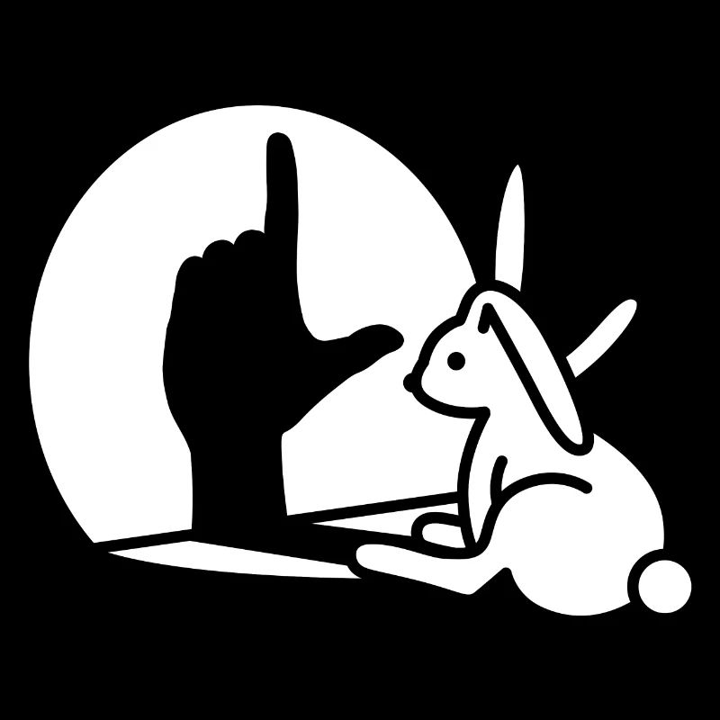 Rabbit shadow hand Loser Misfit hand sign language