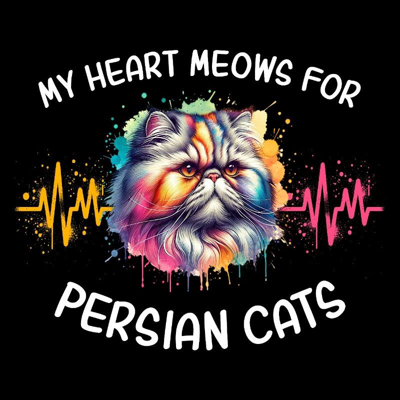 Persian Cat Heartline