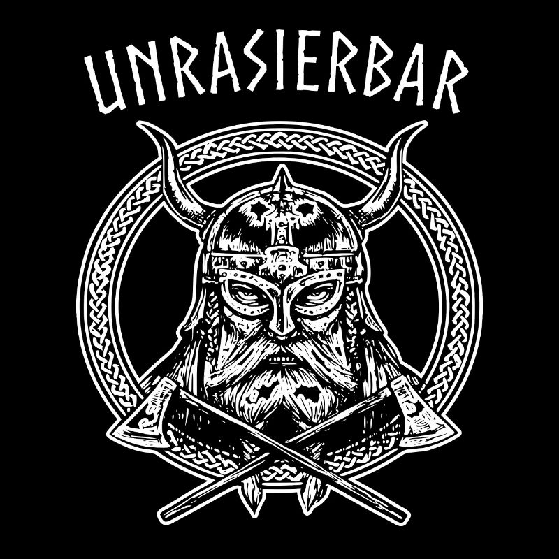 Bartträger Bart Wikinger Lustig Spruch Unrasierbar