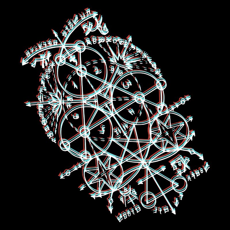 Orbite géométrique anaglyphe