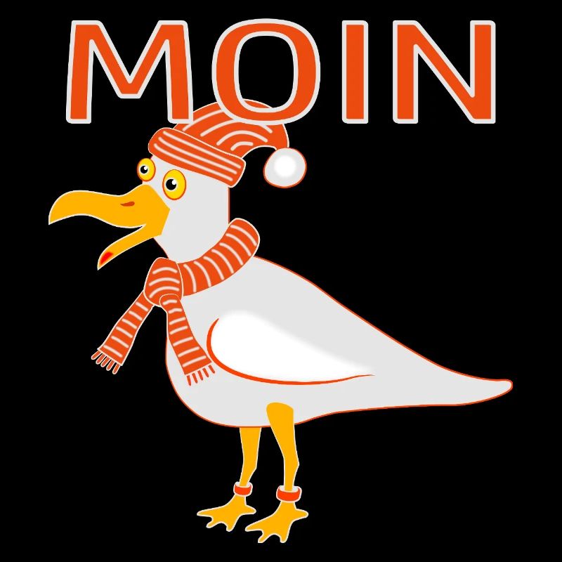 Lustige Möwe mit Mütze