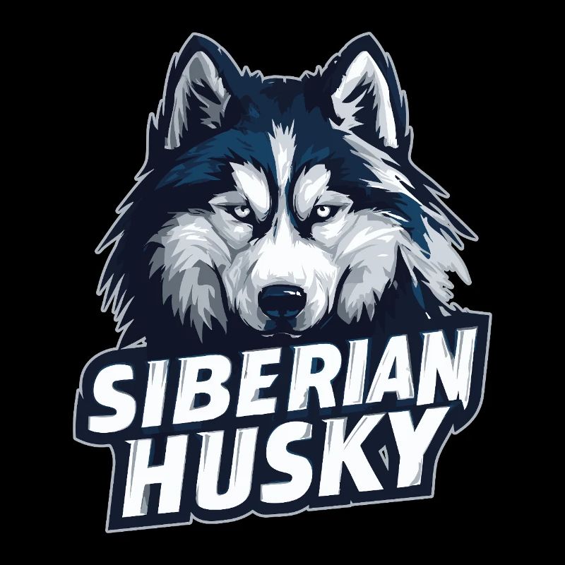 Siberian Husky Kopf Illustration