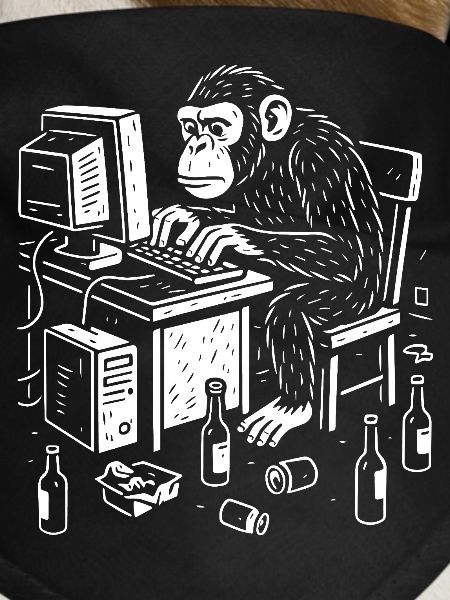 Codeur singe de bureau