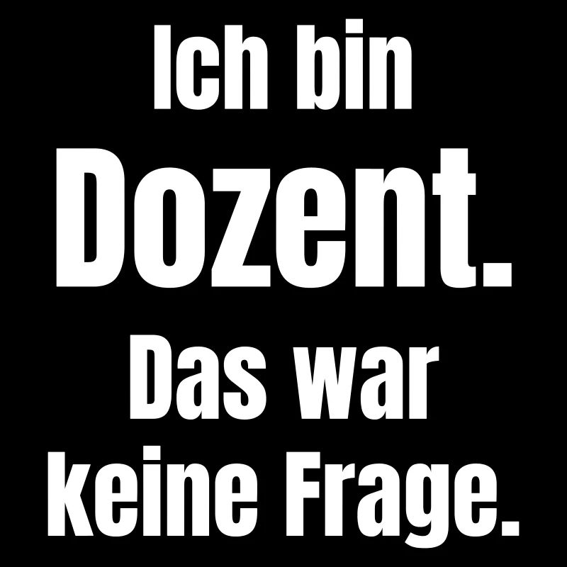 I'm a lecturer: That wasn't a question