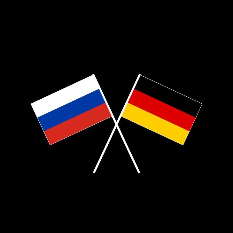 Russie allemagne traversé drapeau drapeau