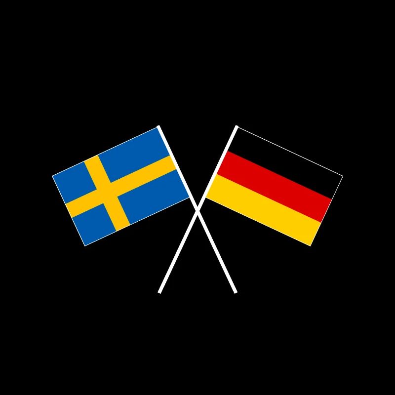 Amitié germano-suédoise drapeau drapeau