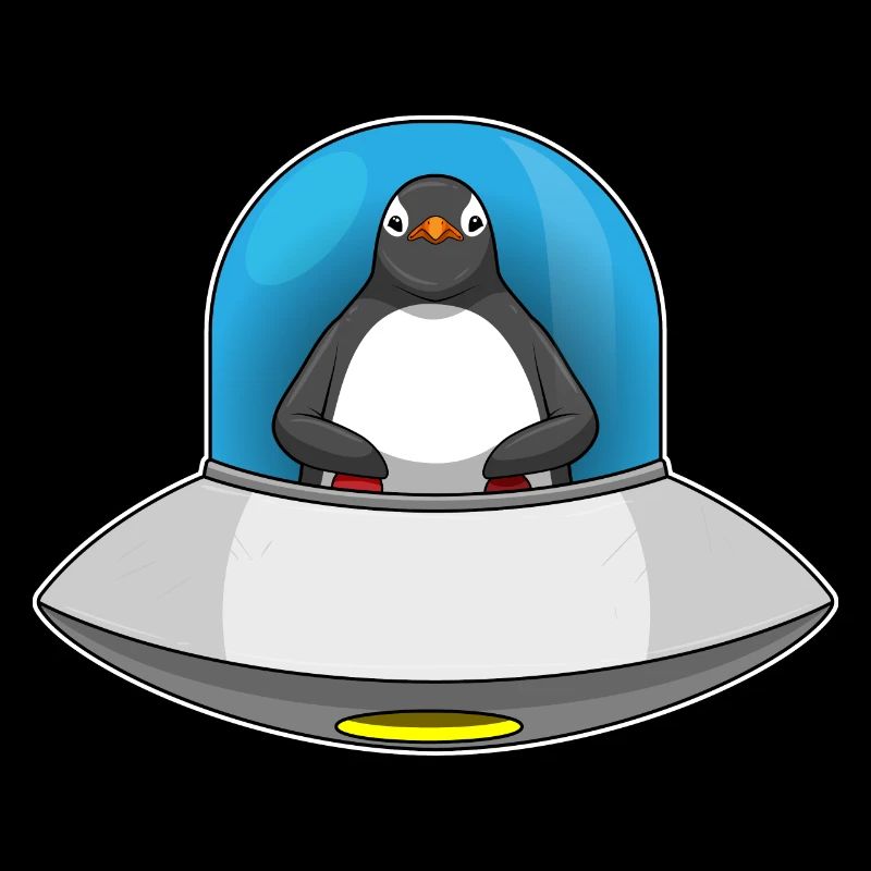Penguin Spaceship Space