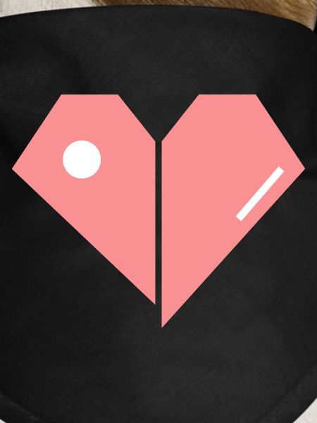 Broken Pink Heart – Abstract Shape