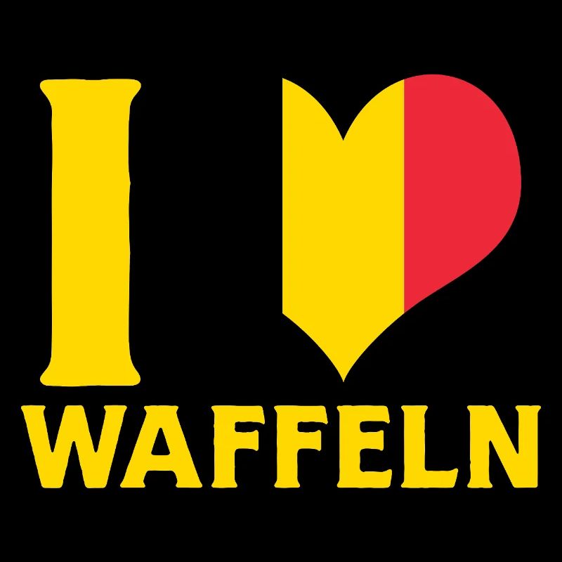 J’adore les gaufres Drapeau de la Belgique Décor alimentaire