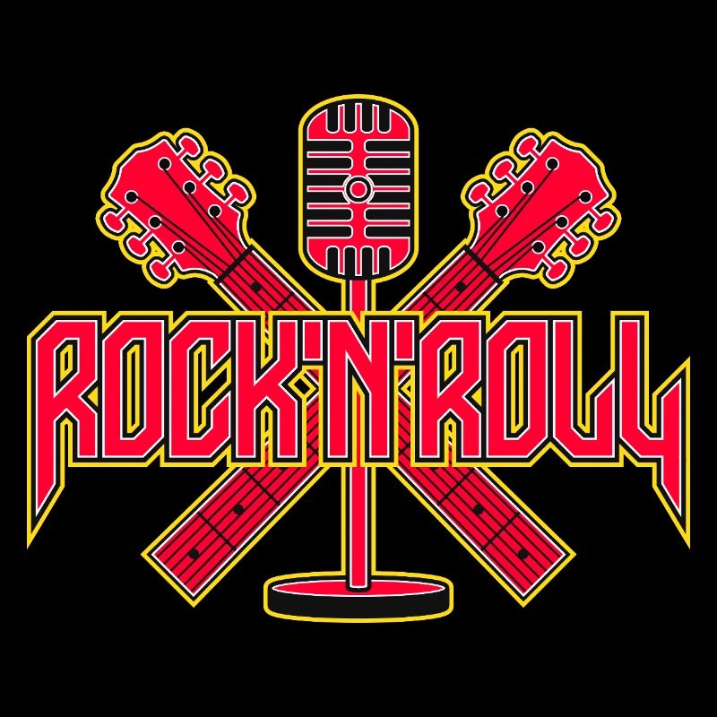 Rock 'N' Roll Retro Mic with Guitars