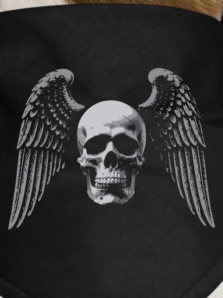 Winged Skull Gothic Emblem
