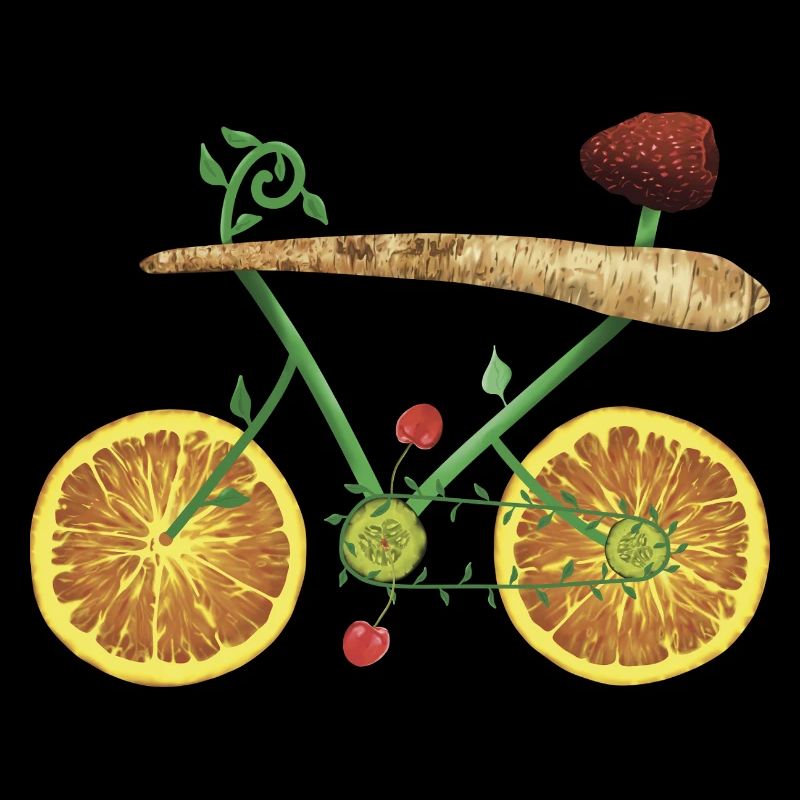 Design de vélo fruité avec des tranches d’orange