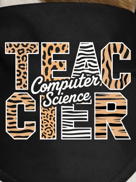 Computer Science Lehrer Tiermuster Stil