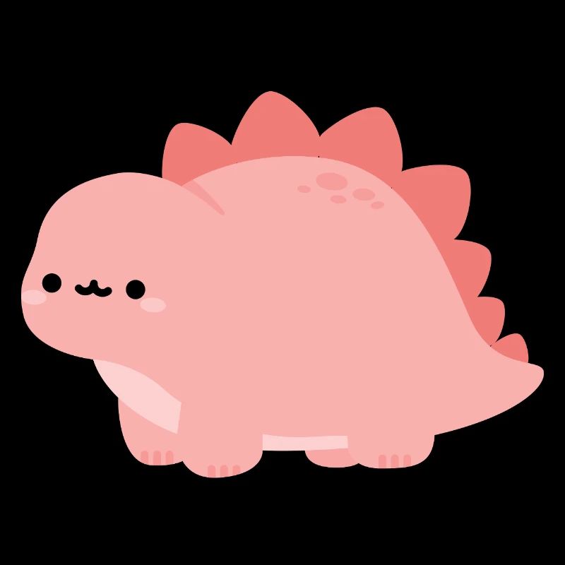Cute Pink Stegosaurus Dino