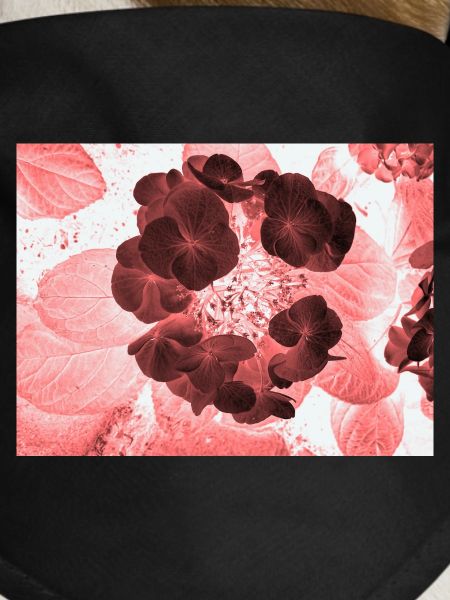 Red Hydrangea Floral Pattern