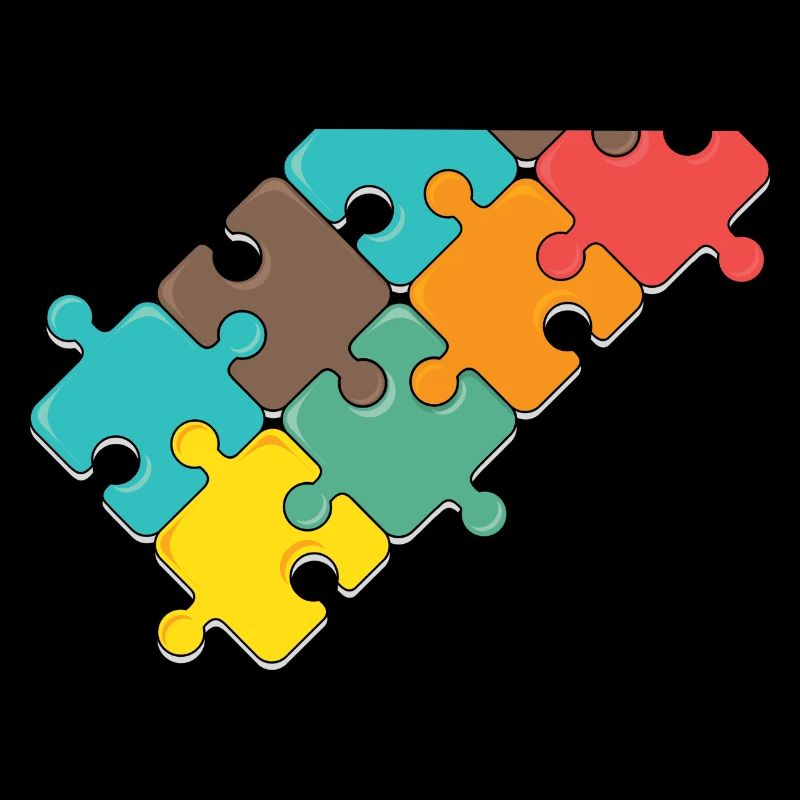 coloré puzzel design puzzelteil