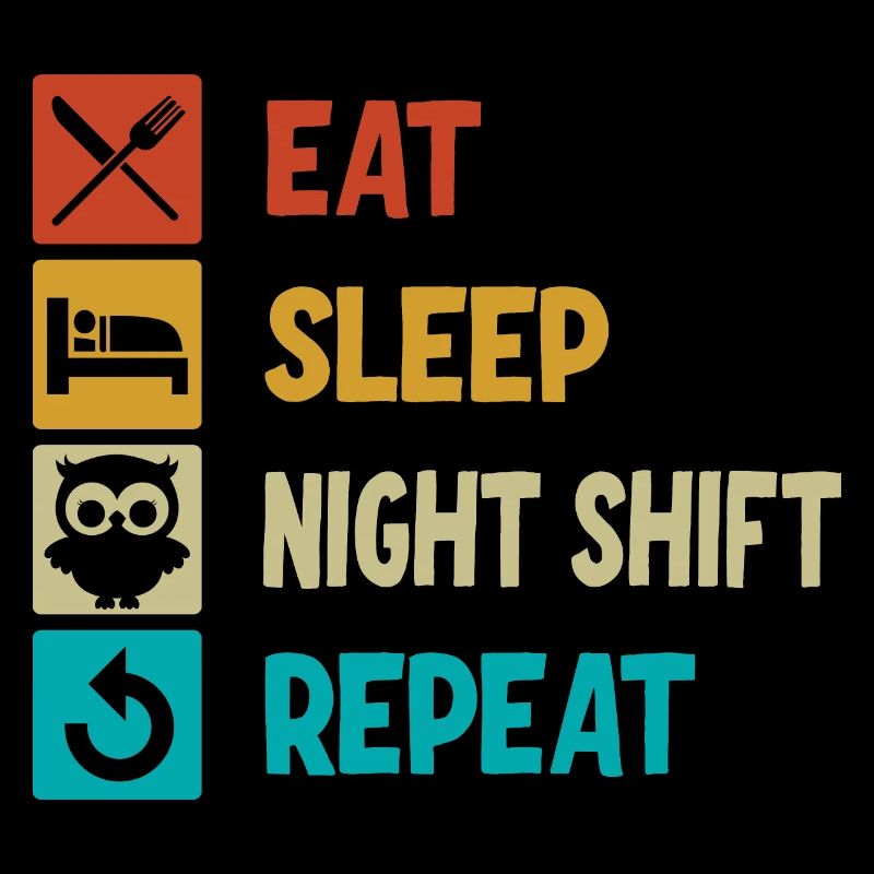 Manger Dormir Nuit Quart Répéter
