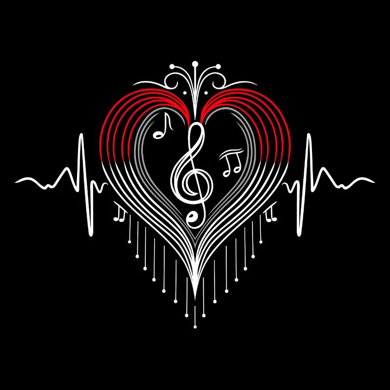 Heartbeat Music Heart Pulse Notes