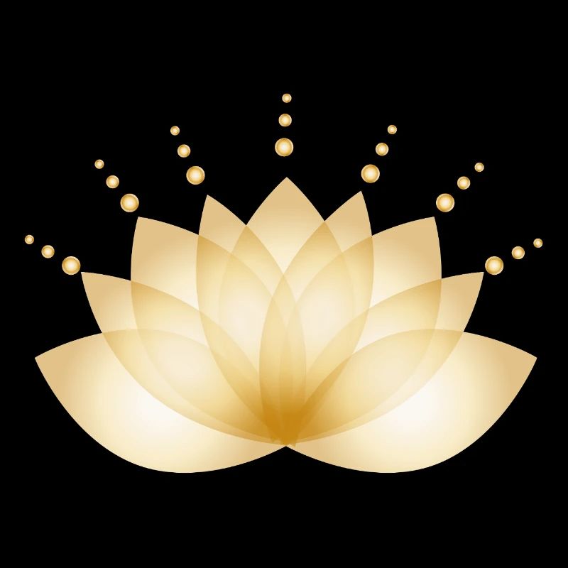 Golden blossom transparently stylized