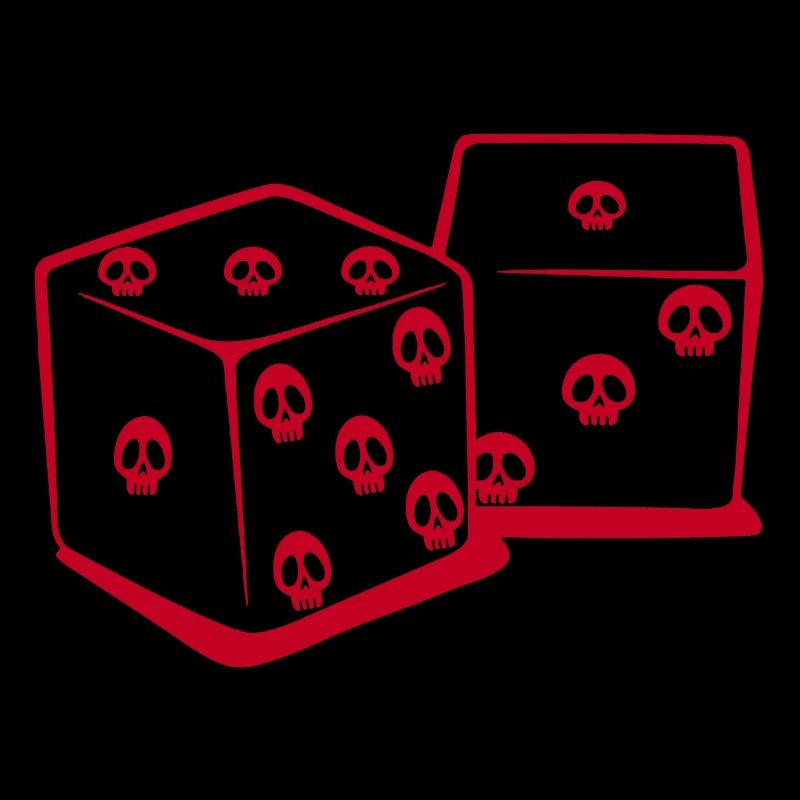 Playing with dice (red)