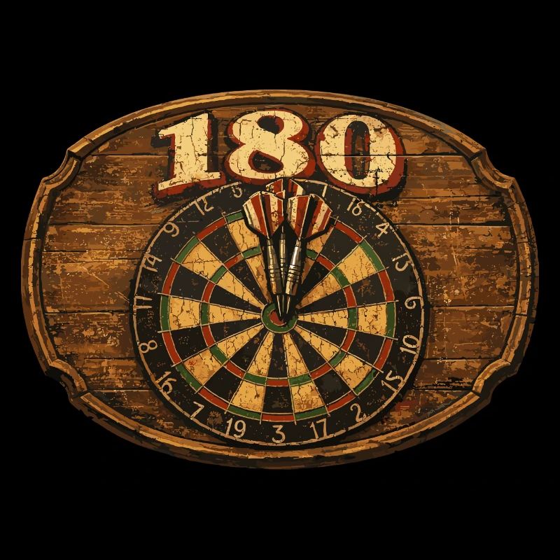 Cible de fléchettes rétro 180 pour joueurs de fléchettes - cadeau