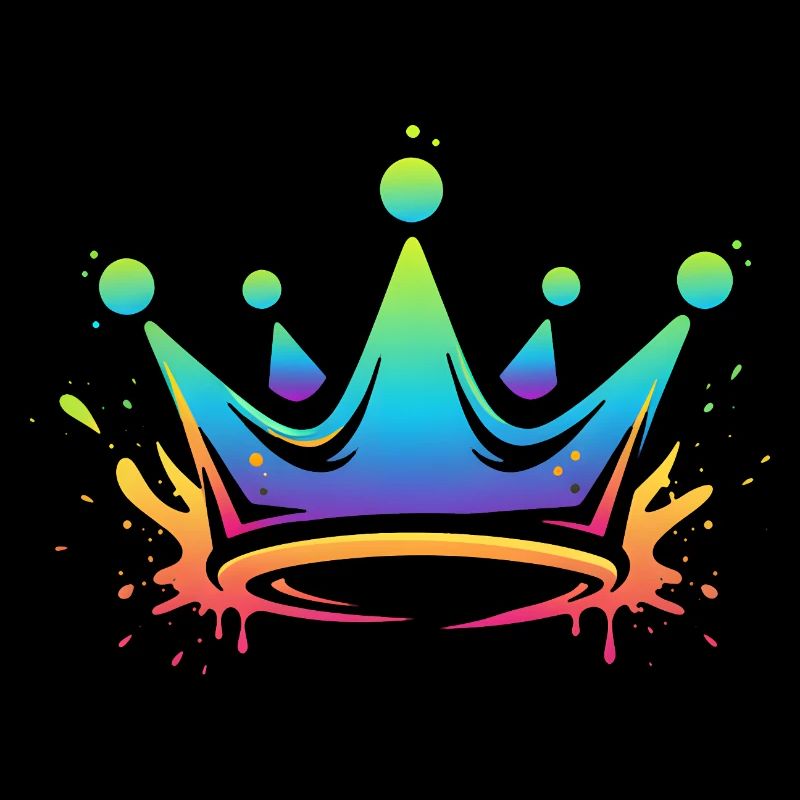 Regenbogen Kronen Splash