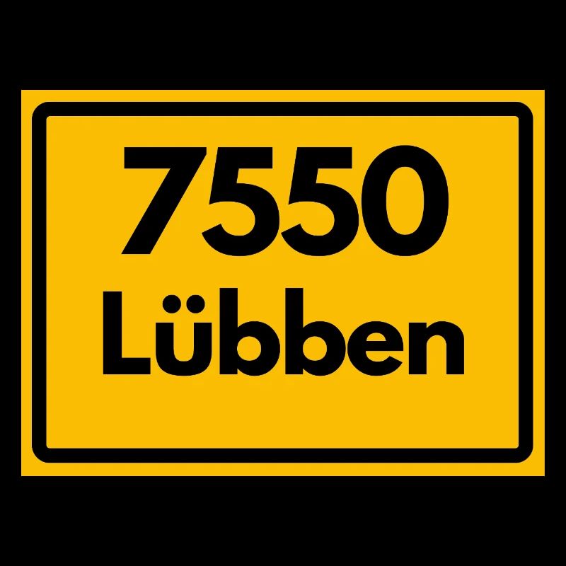 ALTE POSTLEITZAHL PLZ RETRO 7550 LÜBBEN