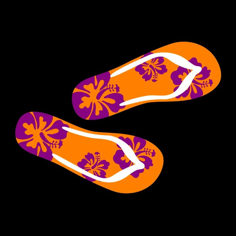 Hawaiian flip flops purple flip flops summer vacation