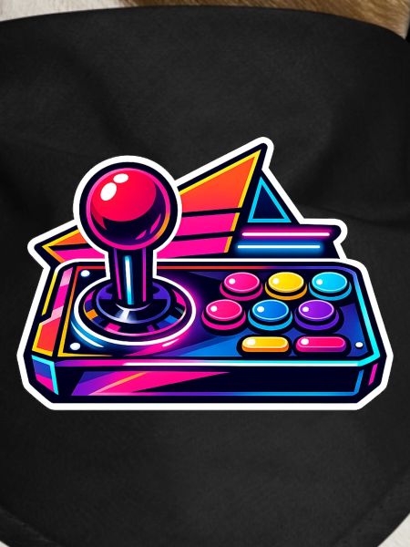 Neon Arcade Joystick Retro