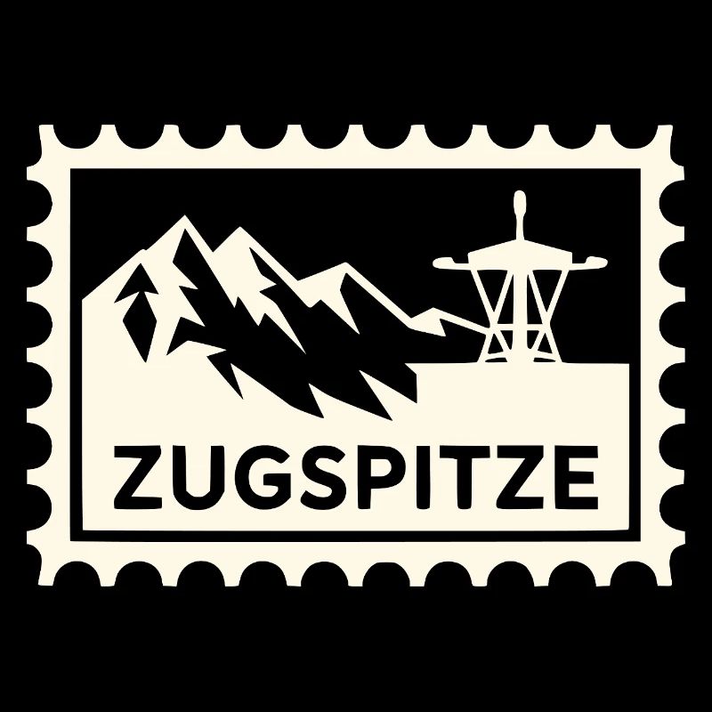 Berggipfel mit Seilbahn-Design
