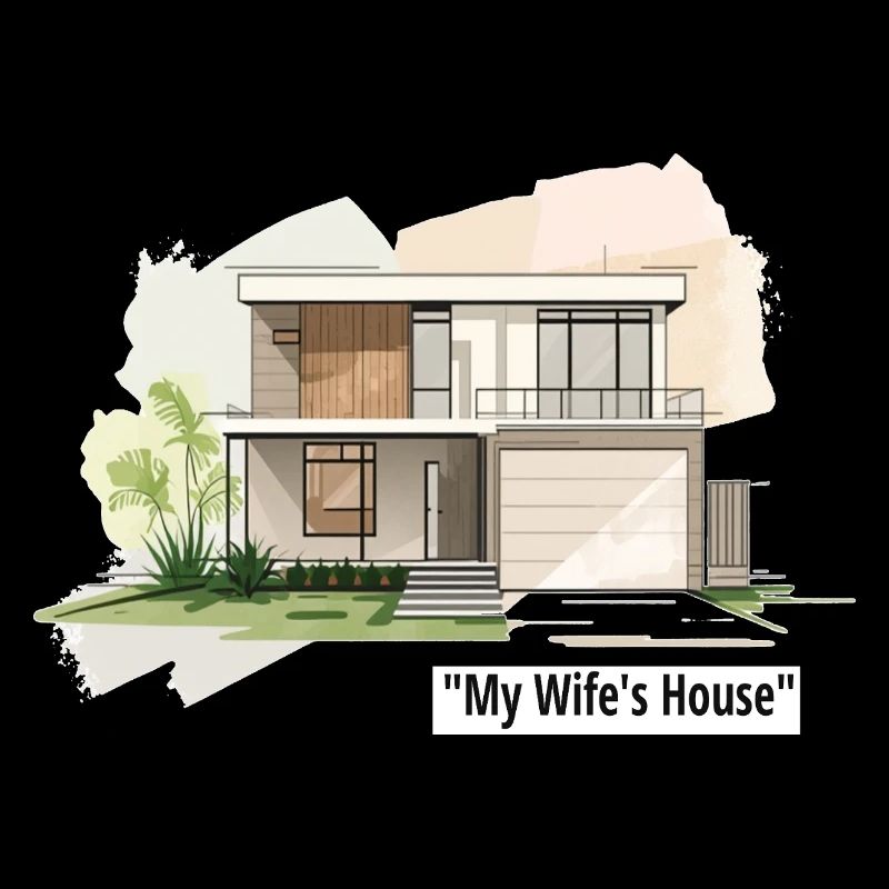 Ultramoderne Familienhausillustration