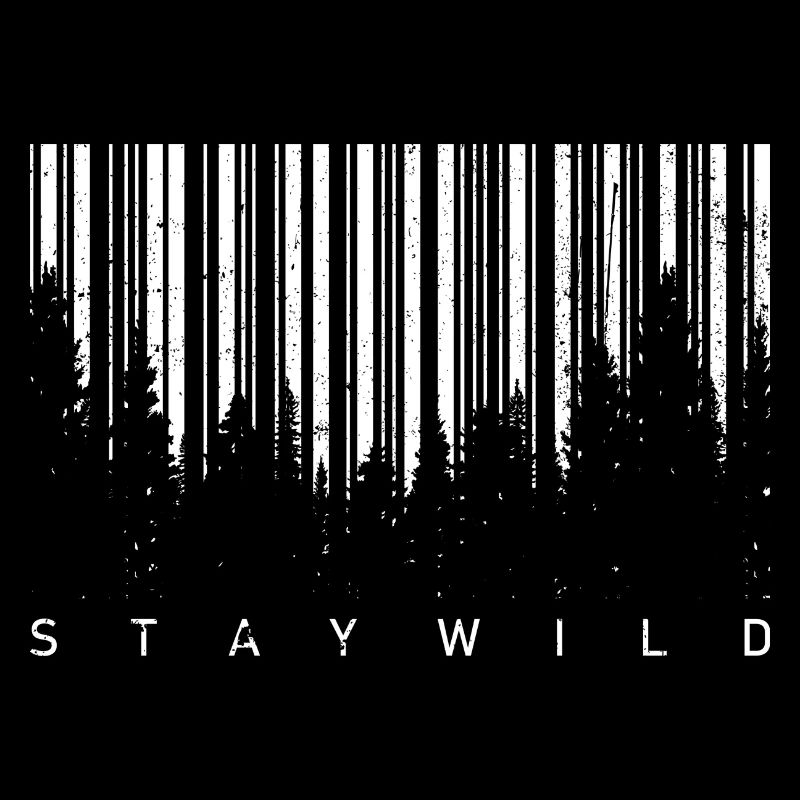 Forest Barcode Silhouette