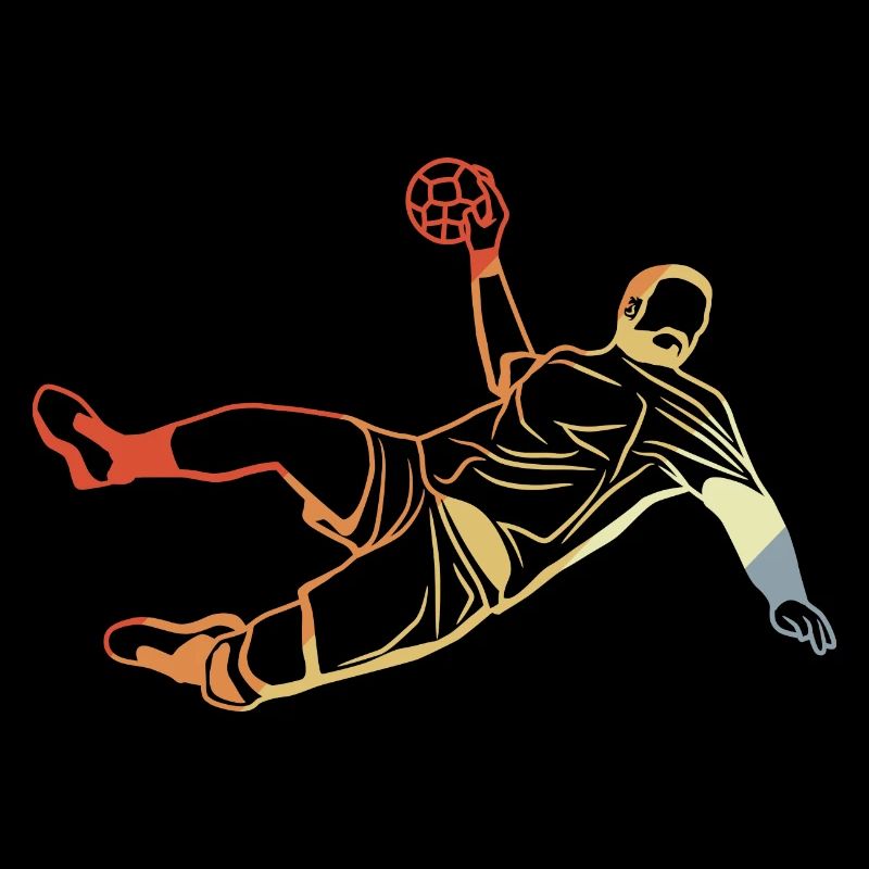 Retro Handball Player