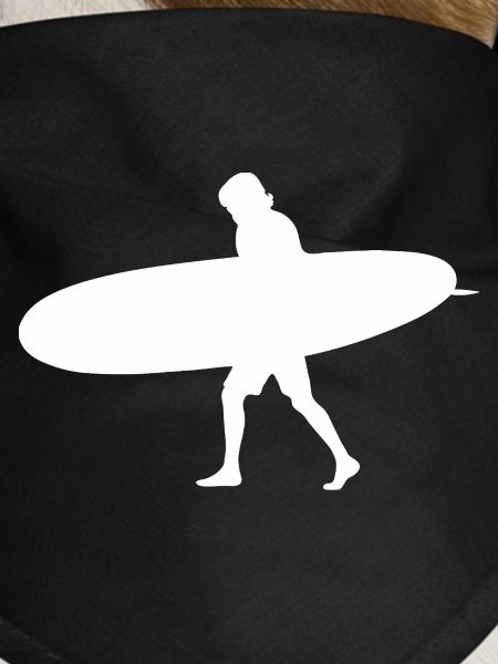 Silhouette Surfer on Surfboard