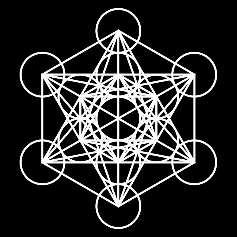 metatron cube white Würfel Geschenkidee