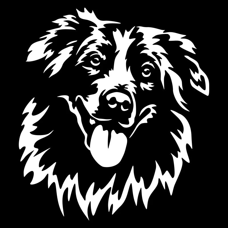 Australian Shepherd Head "Black Edition"