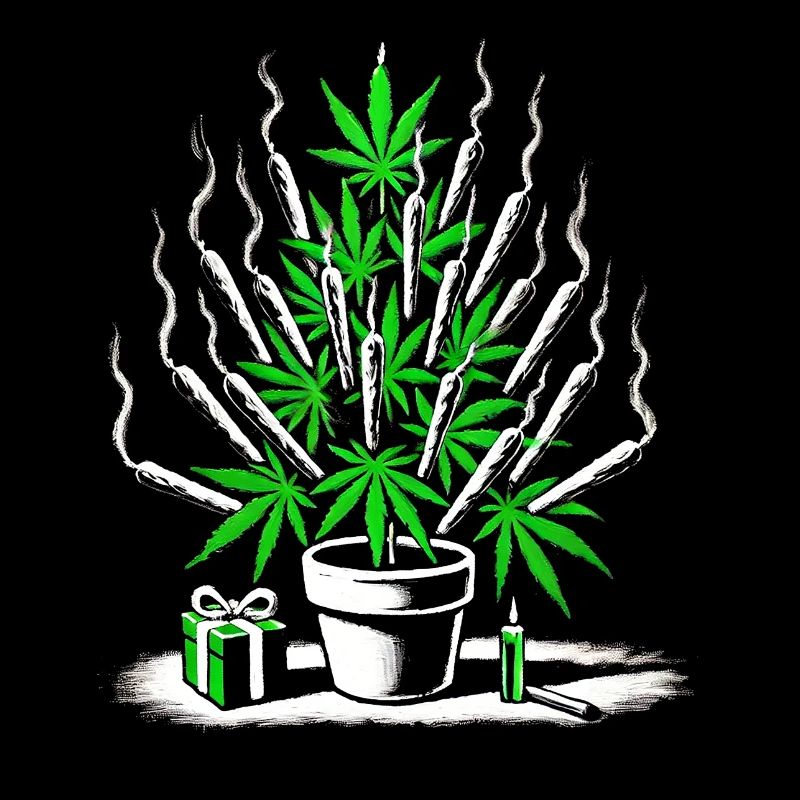 Joint Weed Tree – Design Créatif de Vacances au Cannabis