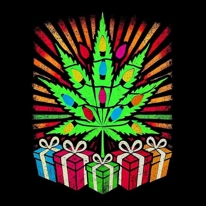Festive Cannabis Light Display
