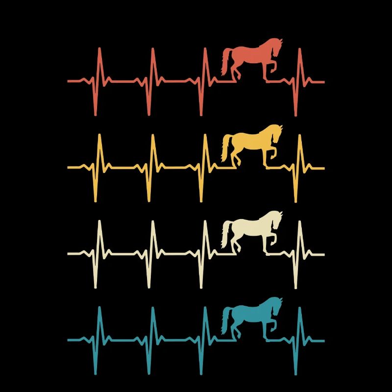 Retro Pferd Herzschlagpferd