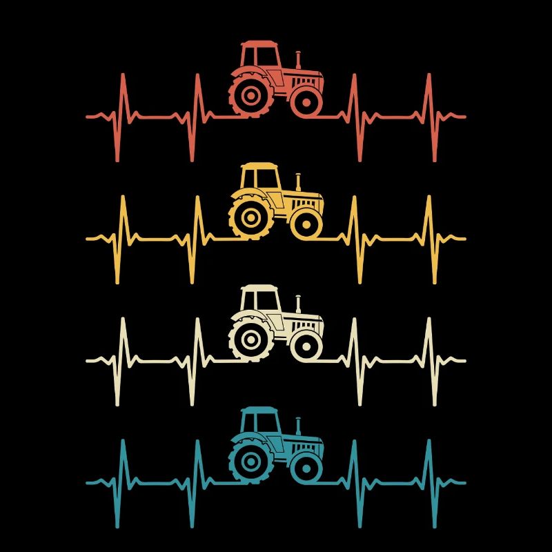 Retro Traktor Herzschlag-Bauer